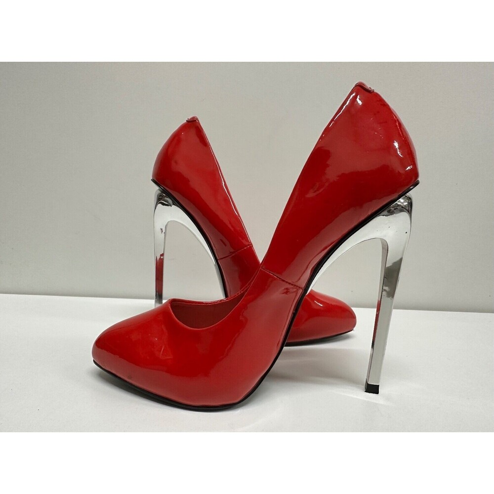 Steve Madden lipstick women size 5.5 M stiletto heel Pumps Red Leather upper - Picture 5 of 10
